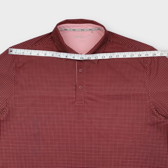 Walter Hagen Golf Polo Shirt Mens Large Micro Check Performance Stretch Preppy - Picture 9 of 15
